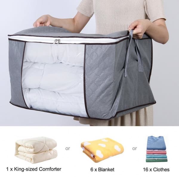 INF Oppbevaringseske for laken, tepper, klær 60x43x35 cm  2-pack