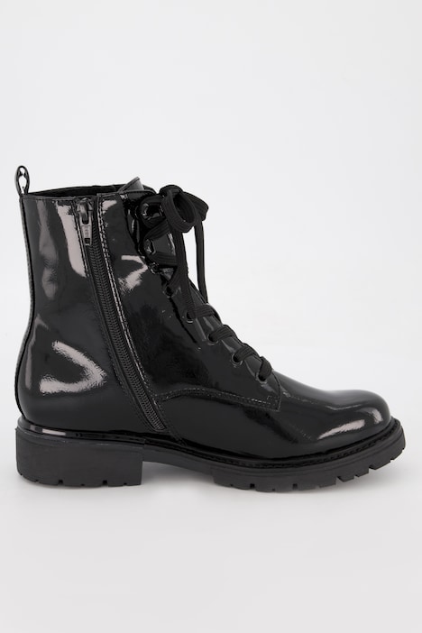 Leder-Stiefeletten, Jana Shoes, Lackleder, Weite H