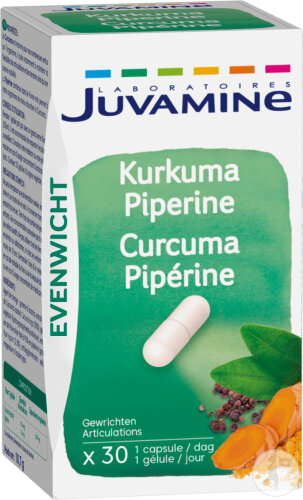 Juvamine Articulations Curcuma Pipérine 30 Gélules Végétales