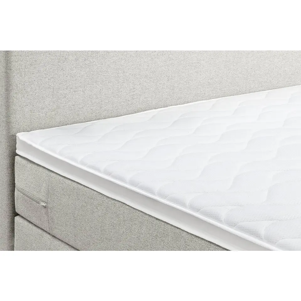 Boxspring Liv egaal - ecru - 90x200 cm - ronde poot