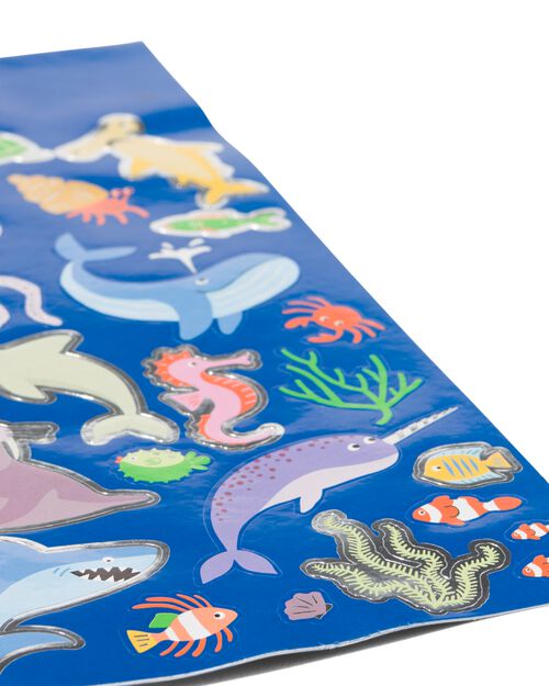 2 feuilles d’autocollants animaux marins 19x10