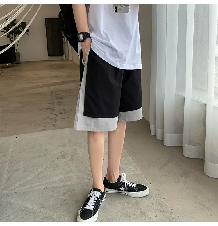 POSI - Mock tweedelige shorts met trekkoord in de taille