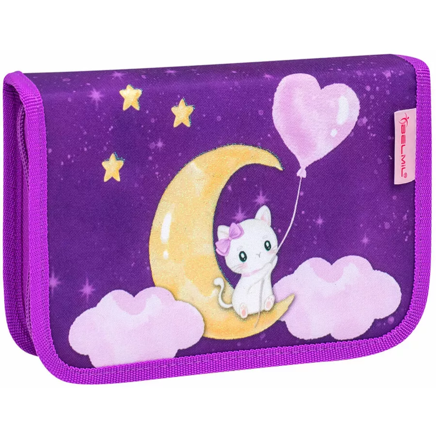 Belmil Schulranzen Classy Schulranzen Set 5-teilig mit Brustgurt Caty on the Moon