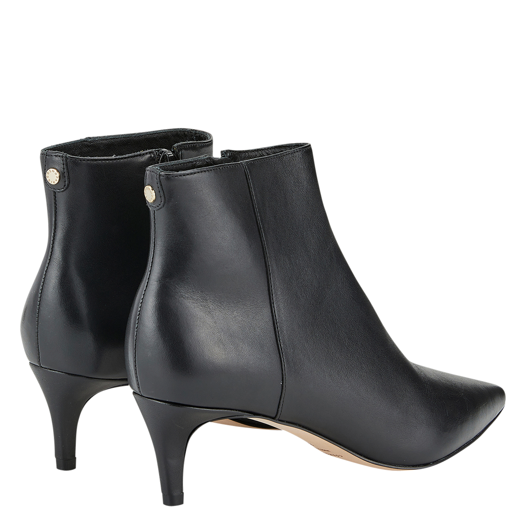 ZIVIA - Bottines à talons en cuir | Noir