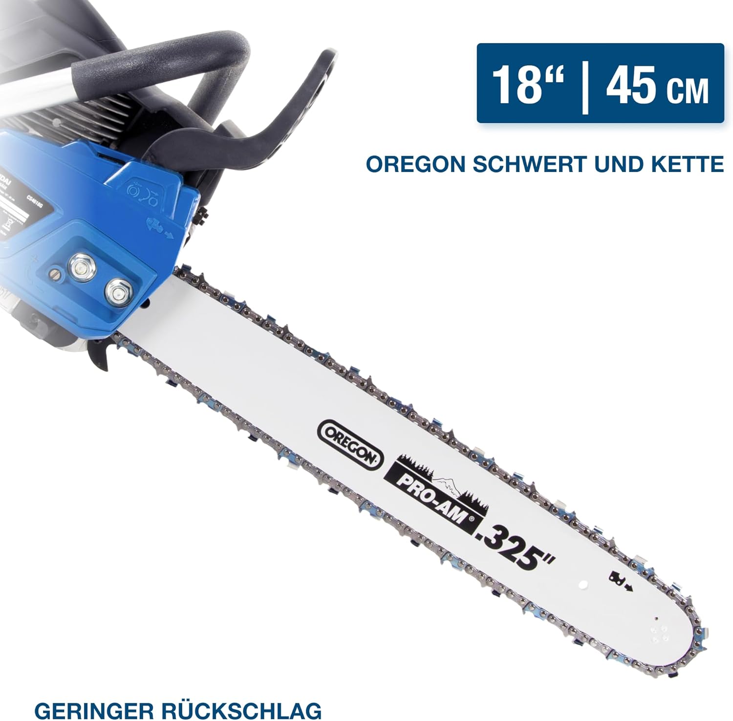 HYUNDAI Benzin-Kettensäge CS4618G | 45 cm/18