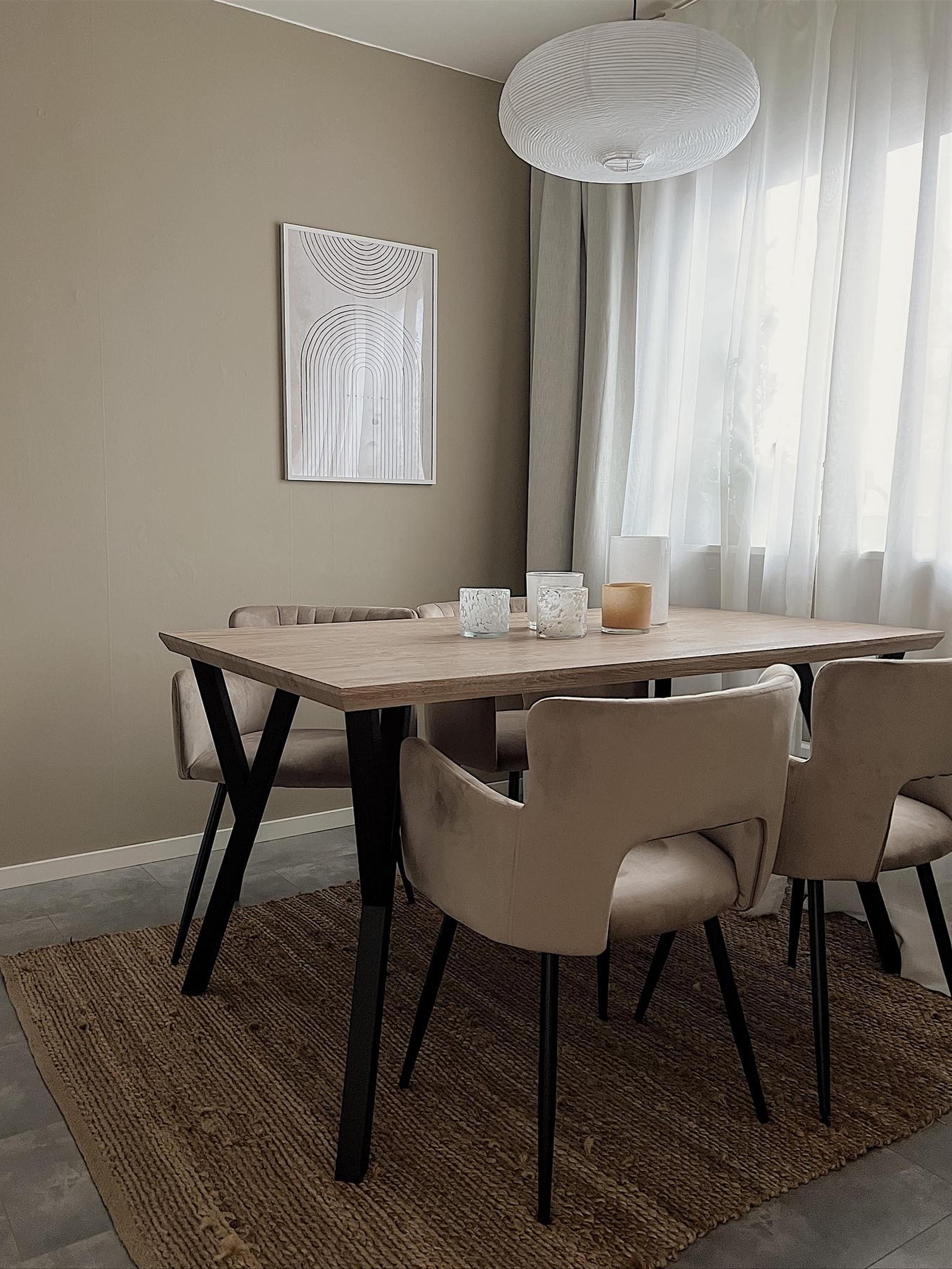 Eettafel BRAVO Lichtbruin 80 cm 140 cm