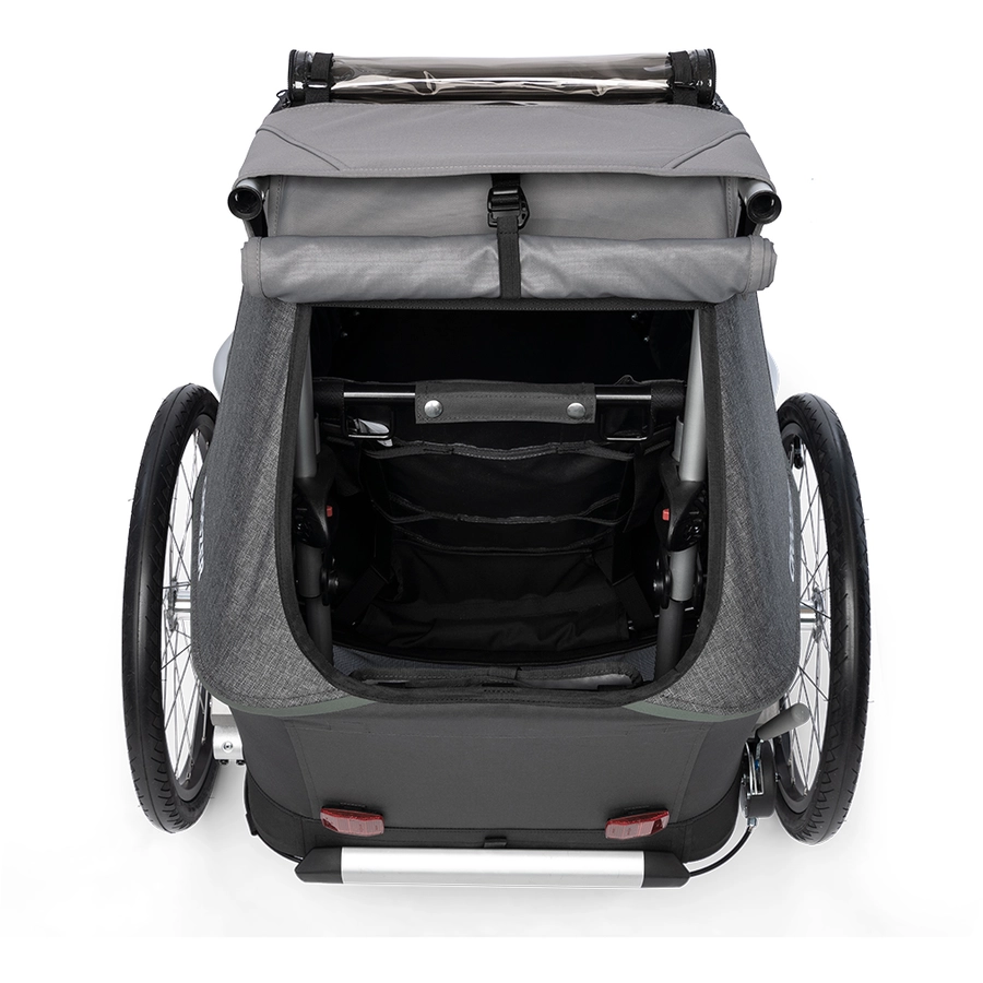 CROOZER Kinderfahrradanhänger Kid Keeke 1 Mountain grey