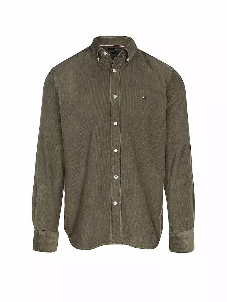 TOMMY HILFIGER Cordhemd  olive