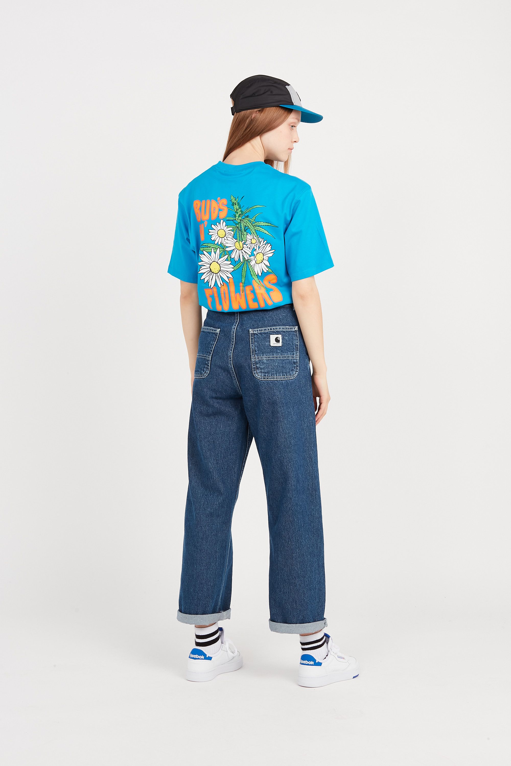 TEALER T-shirt  TS BUDS N FLOWERS Bleu