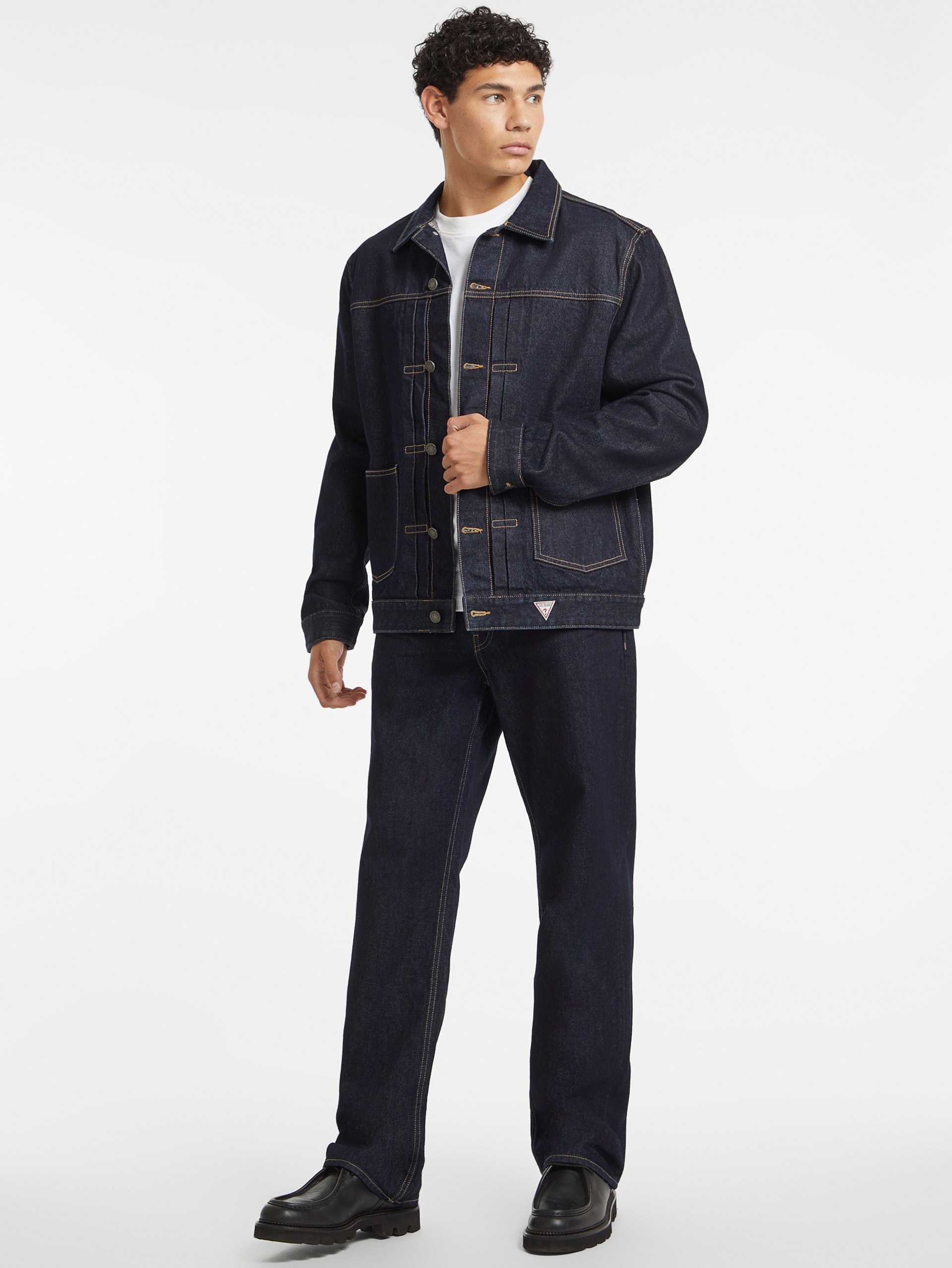 Jaqueta jeans com bainha selvedge