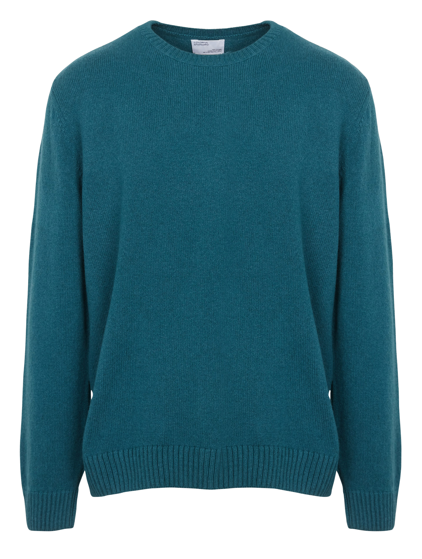 Pull col rond regular-fit en laine mérinos| Vert