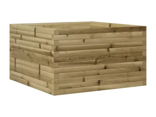 Jardinière bac lit surélevé bois marron 80 x 80 x 45.5 cm 02_0037910