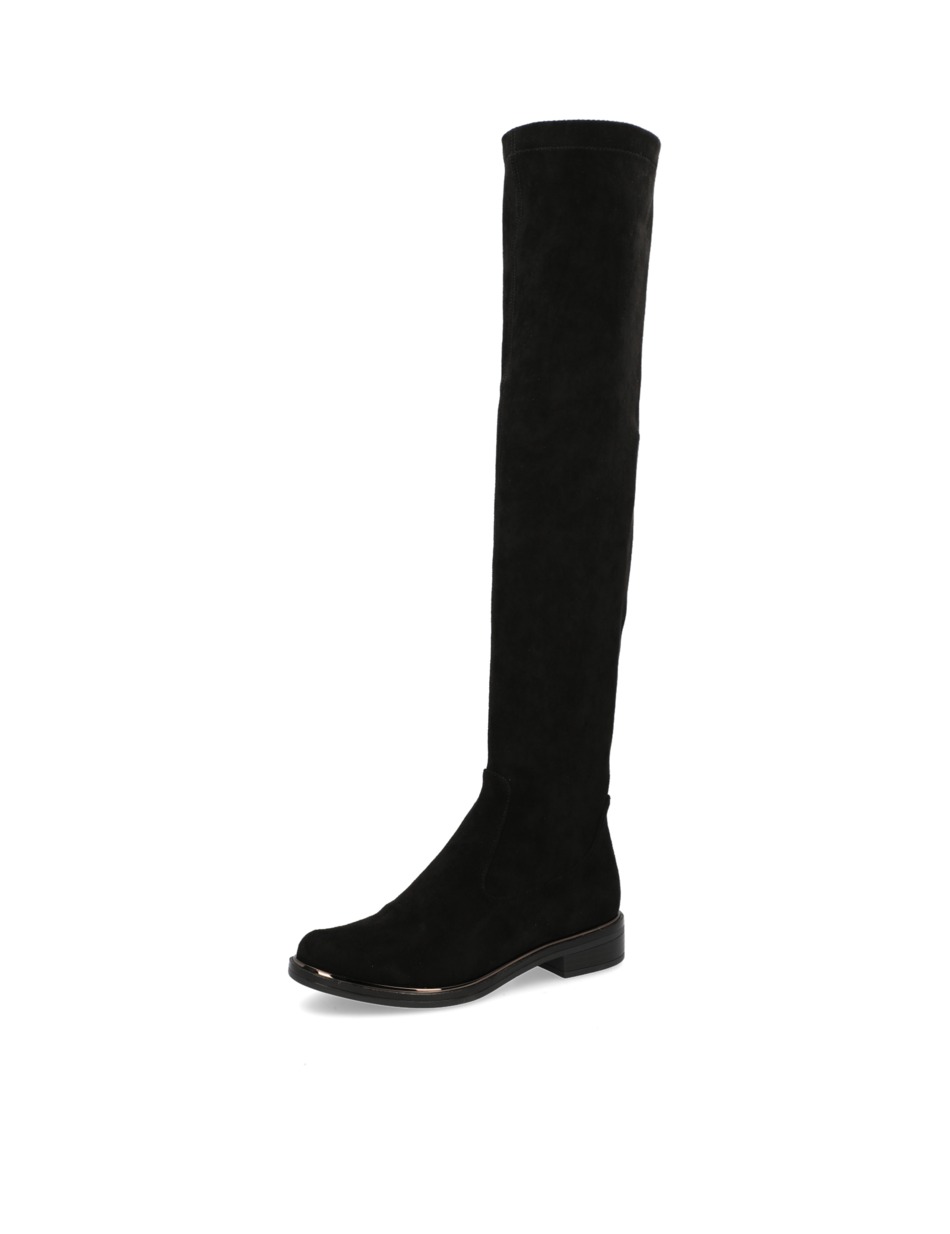 Veloursleder Overknee
