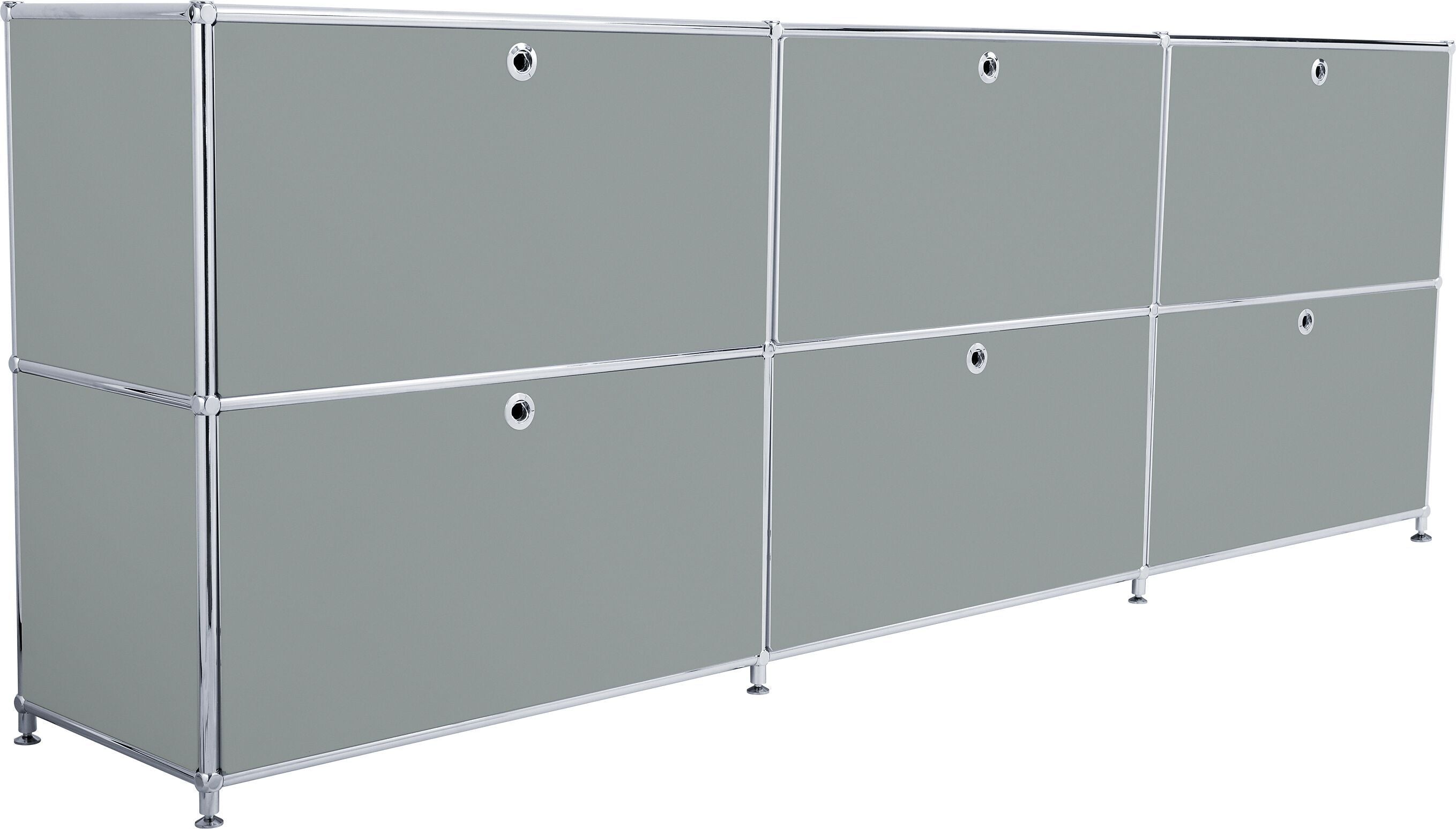 FLEXCUBE Sideboard - Grau / B: 227.0 cm x T: 40.0 cm x H: 80.5 cm