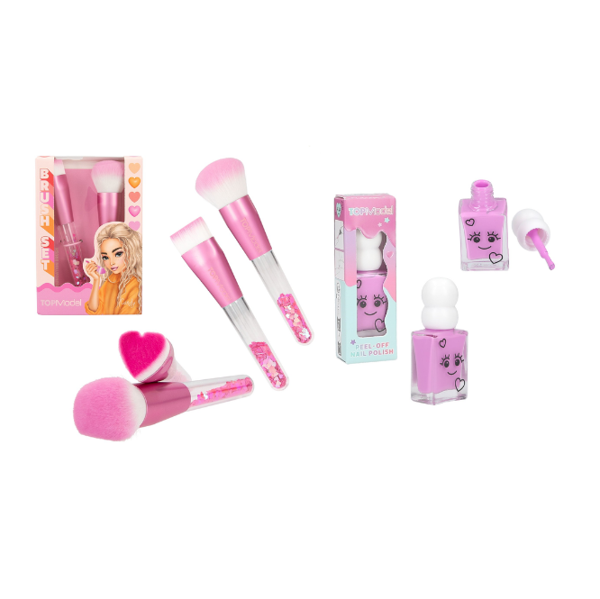 TOPModel - Brush Set Heart +Nail Polish Waterbased - BEAUTY and ME