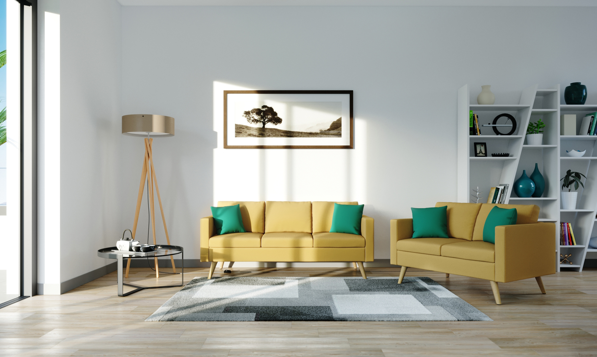 Sofa BLAIR 3-Sitzer gelb