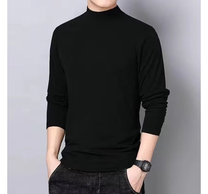 Wewewow - effen T-shirt met lange mouwen