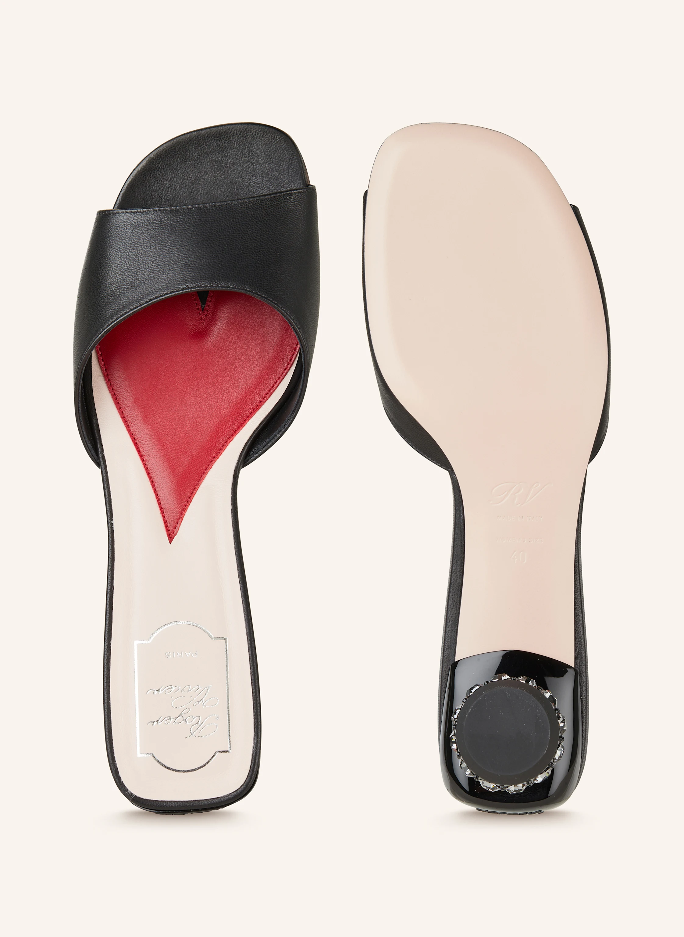Roger Vivier Mules mit Schmucksteinen
