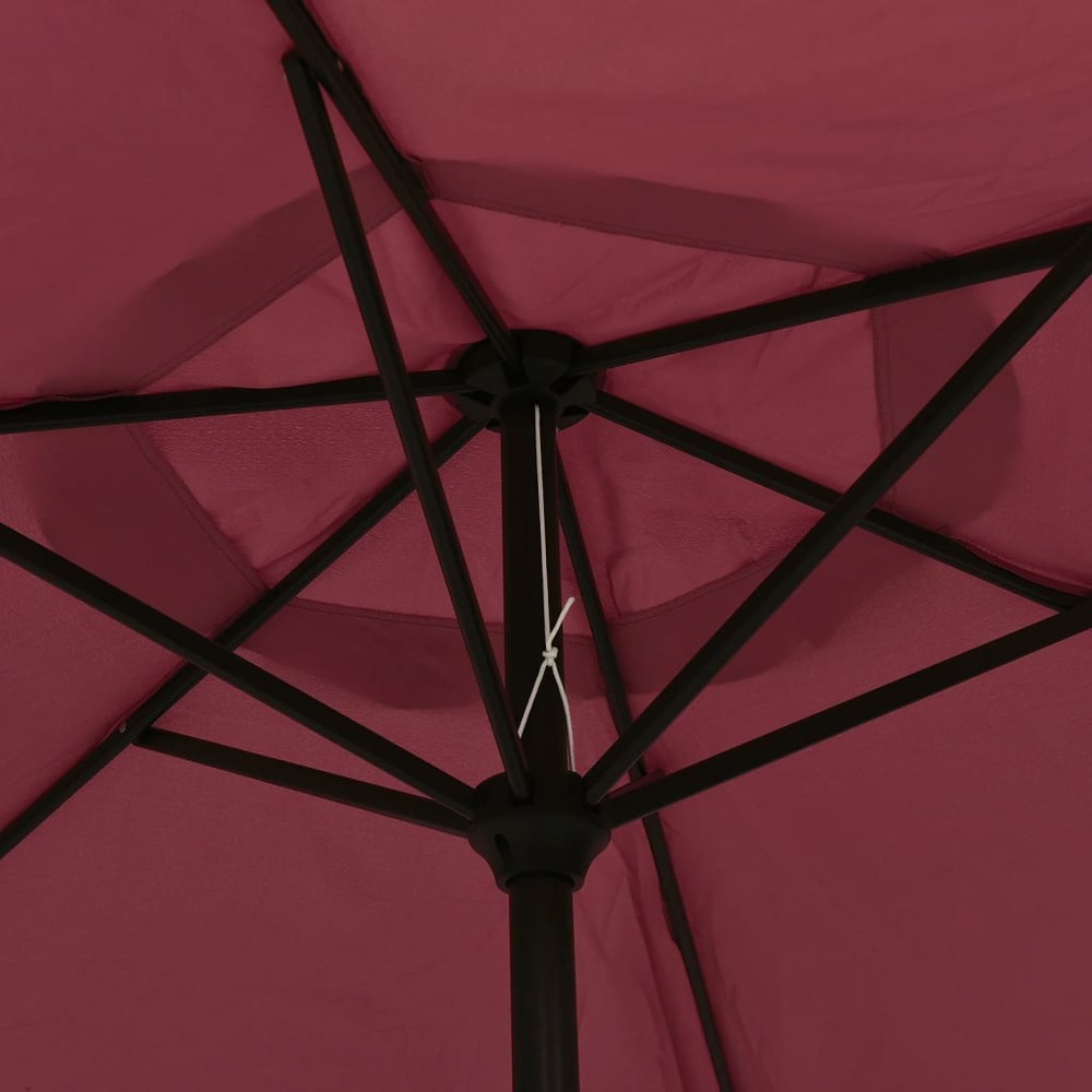 Parasol d'extérieur avec mât métallique 300 cm bordeaux