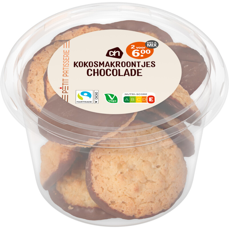 AH Kokosmakroontjes pure chocolade