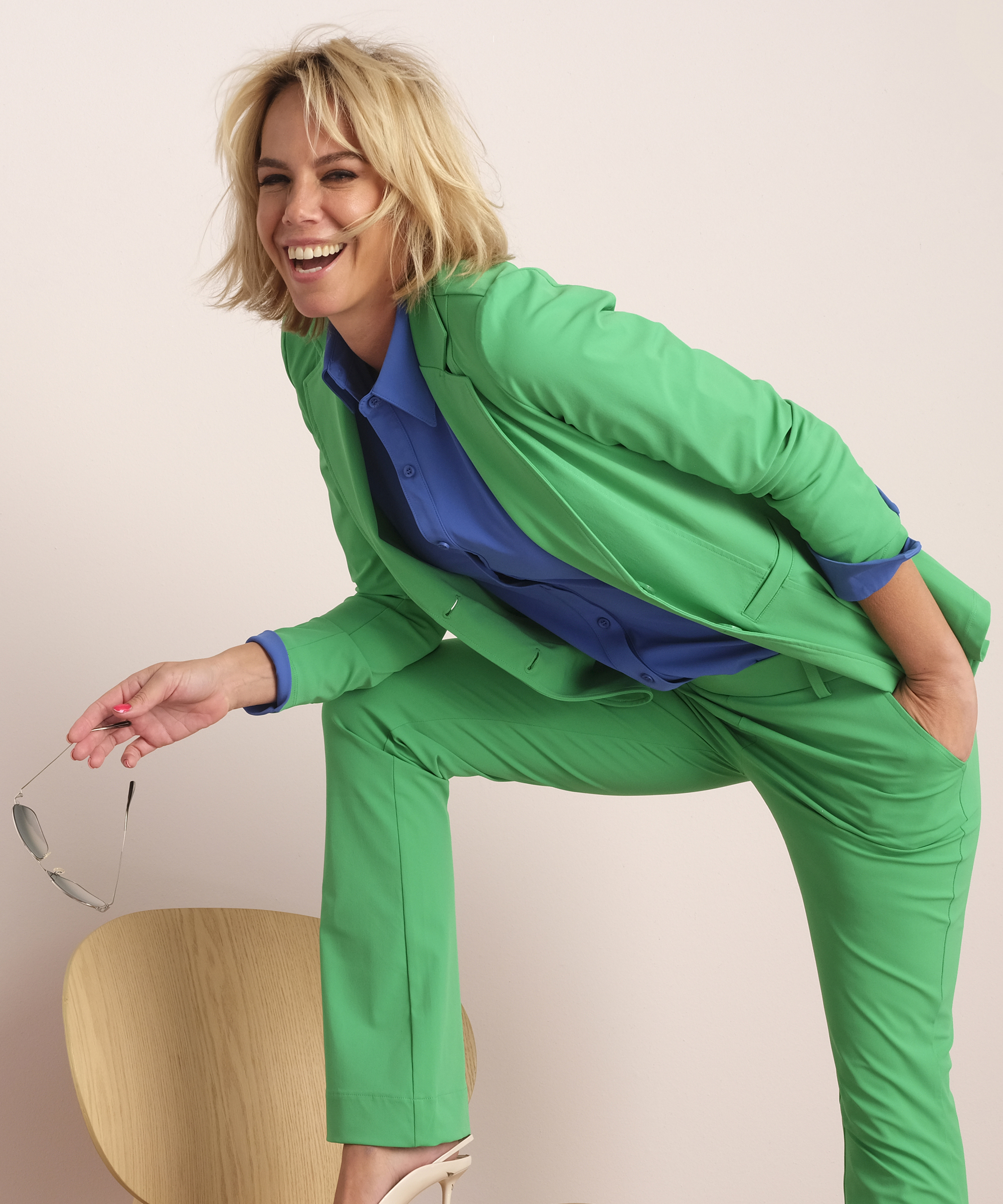 travelstof blazer uni