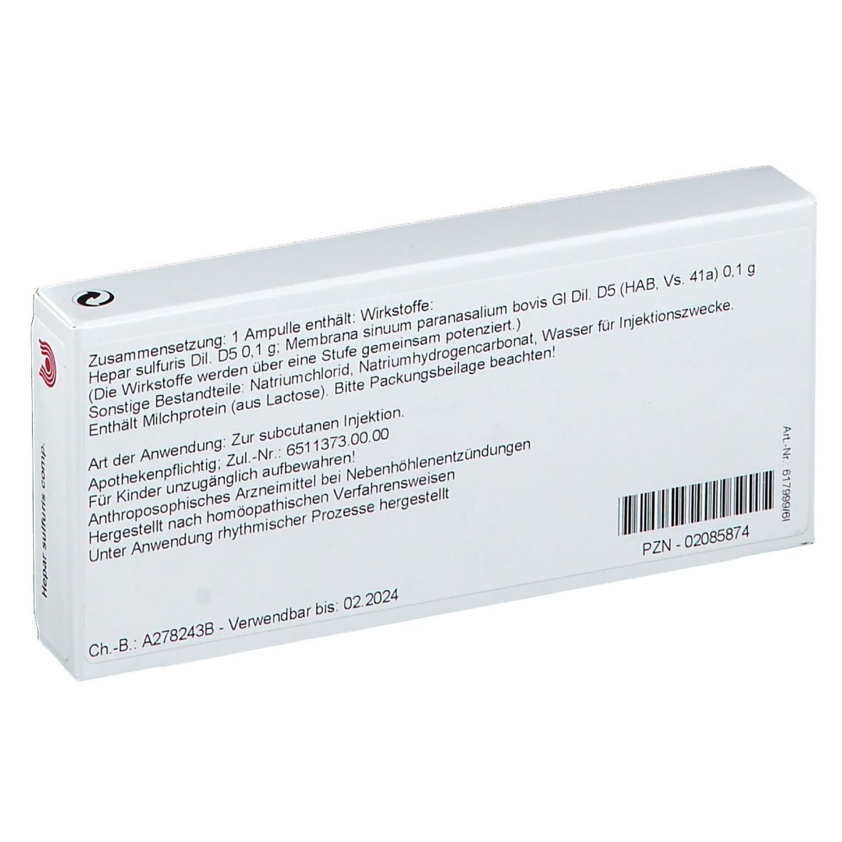 WALA® Hepar Sulfuris Comp. Amp.
