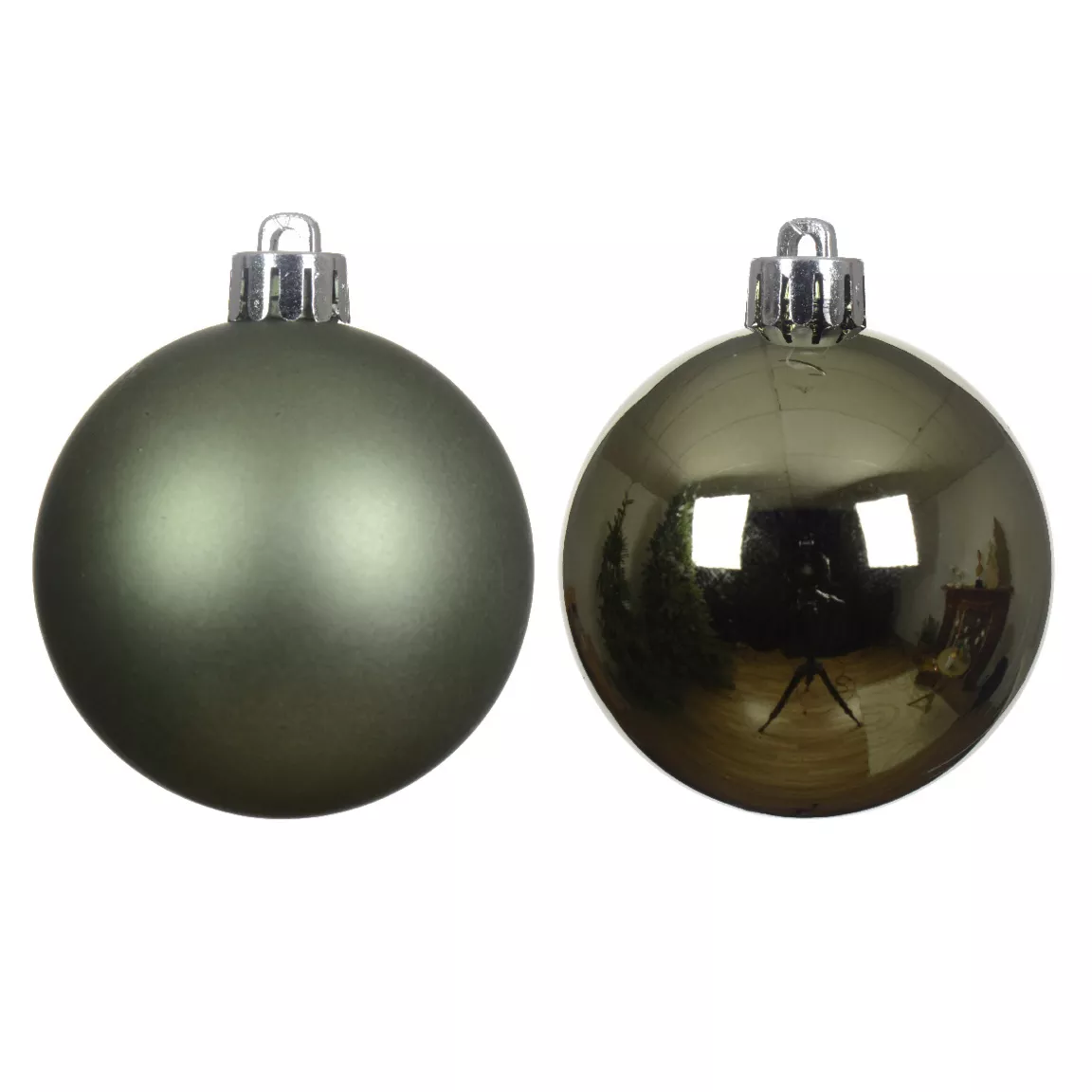 Lot de 16 boules de Noël (D40 mm) Alpine Vert romarin