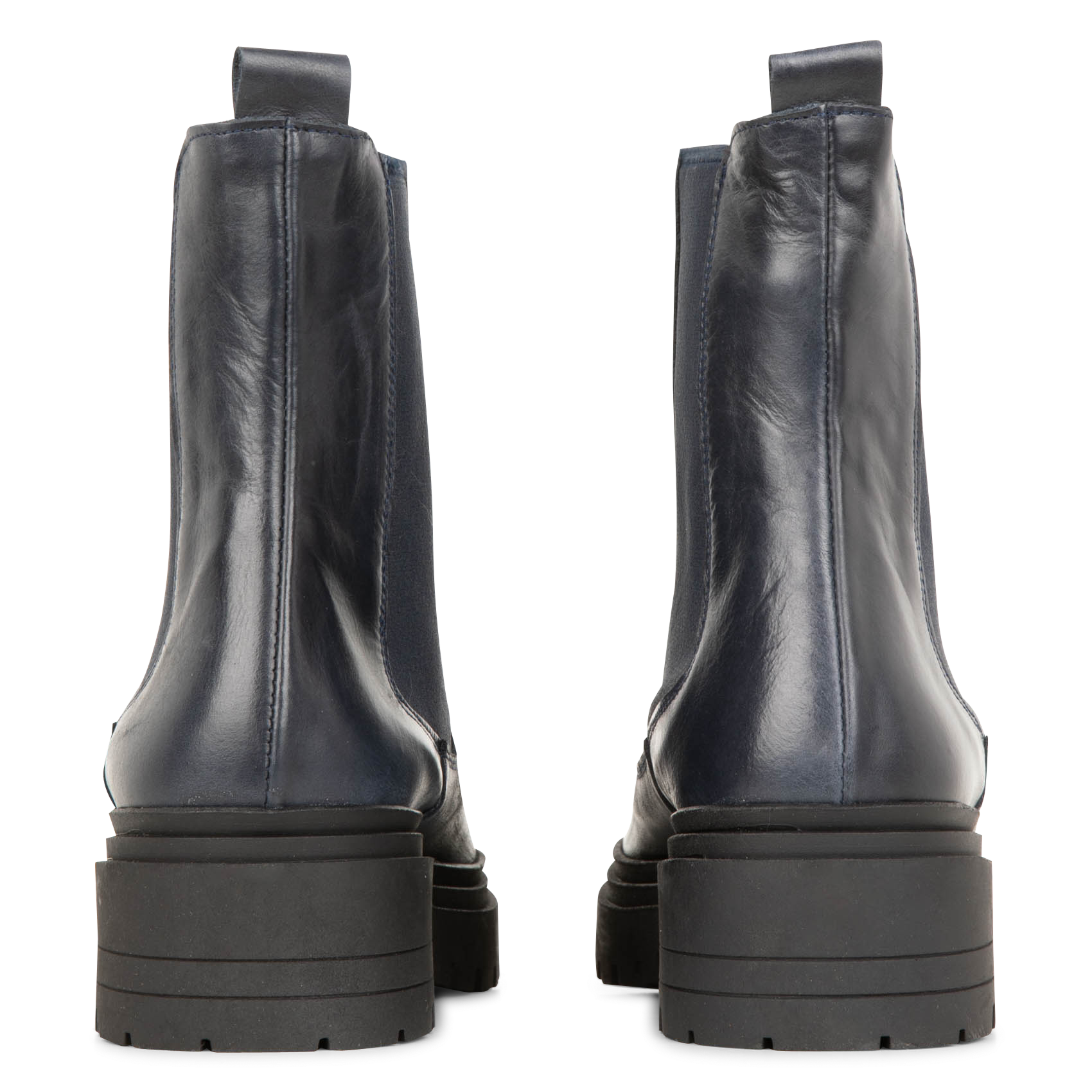 Bottines Chelsea crantées en cuir | Bleu