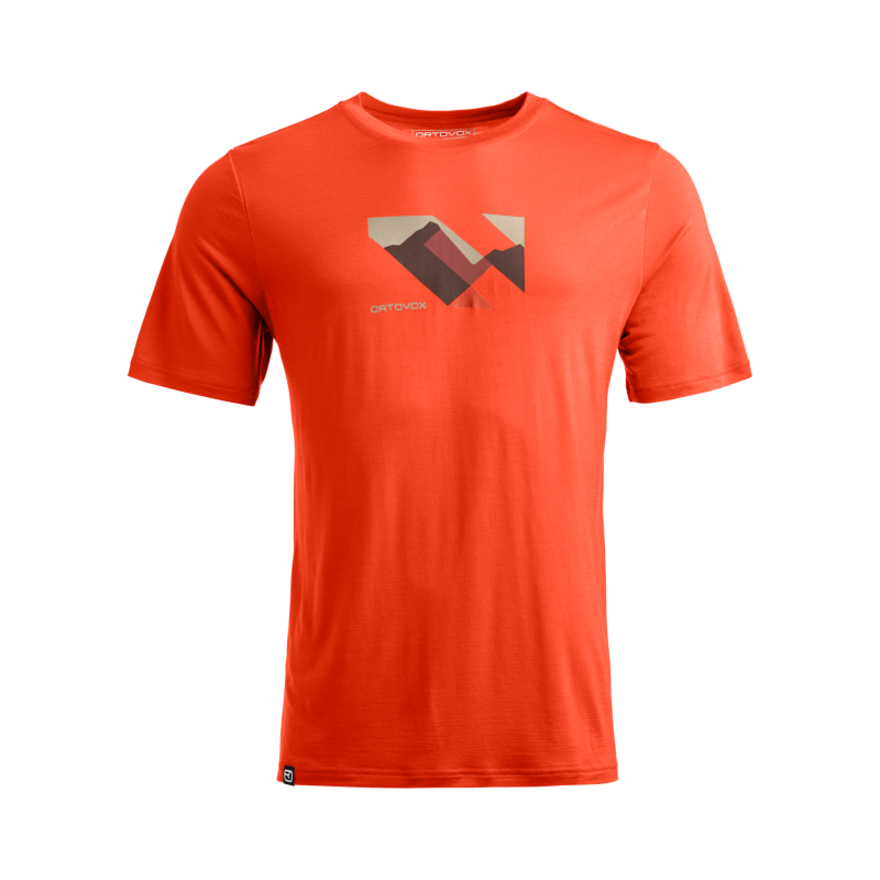 140 Cool Landscape TS - T-shirt en laine mérinos homme
