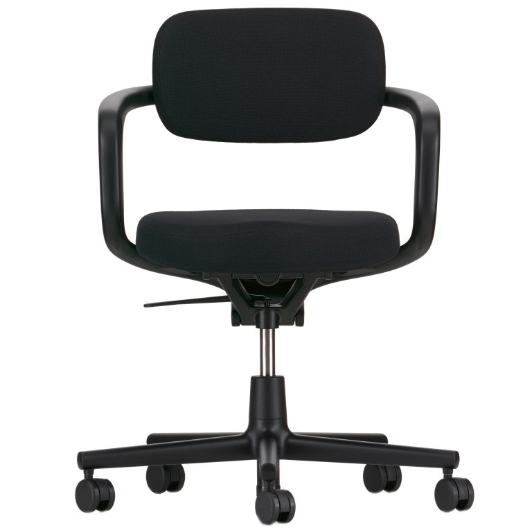 Vitra Allstar bureaustoel zachte wielen diepzwarte armleuning nero rugleuning