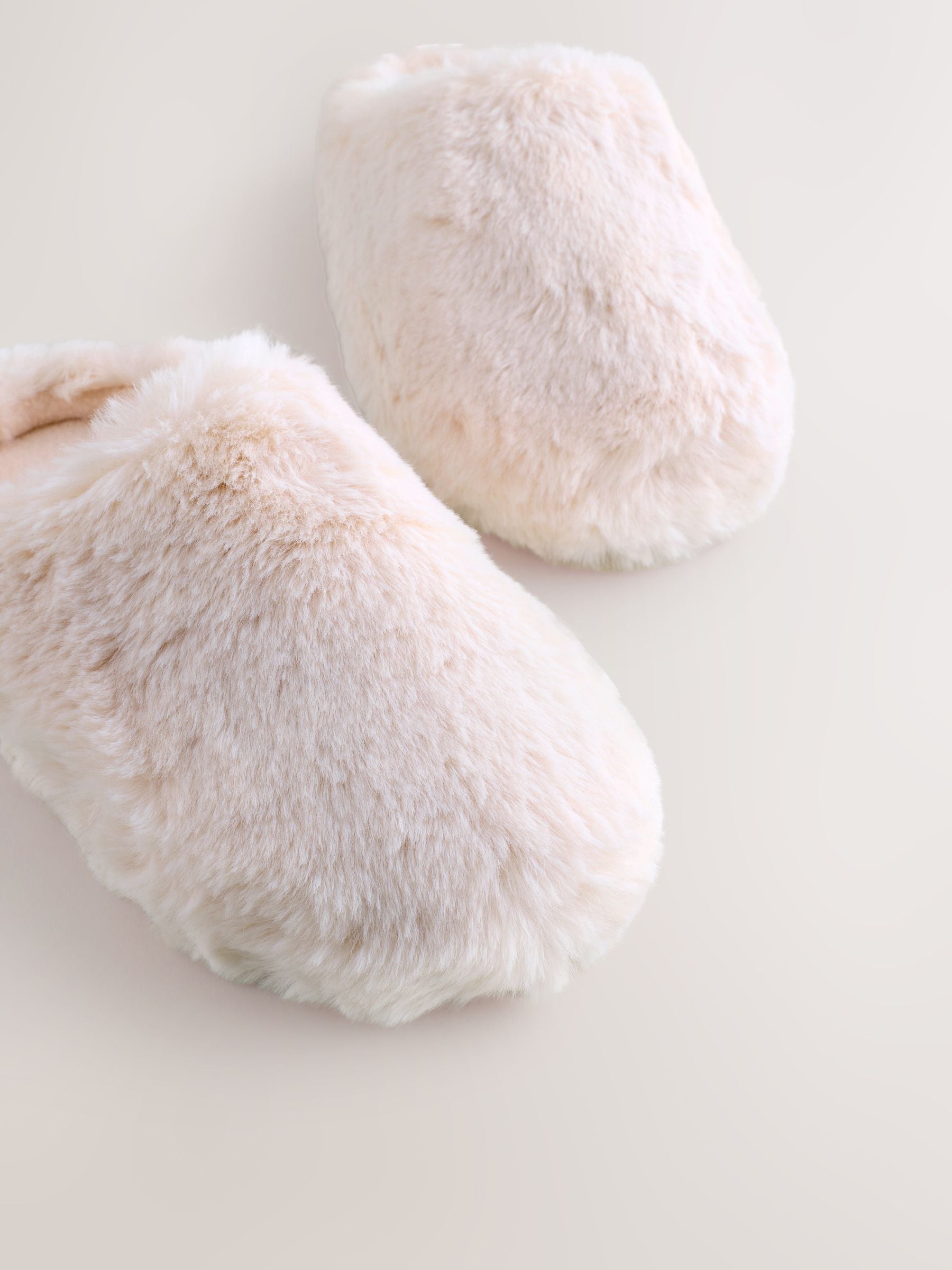 Roze - Pantoffels met imitatiebont
