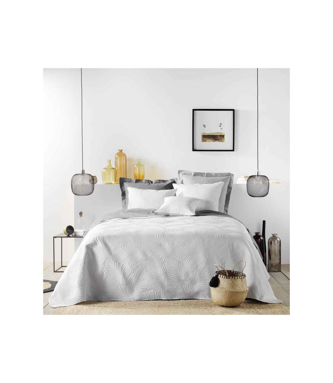 Couvre-Lit Matelassé Palombine 220x240cm Blanc