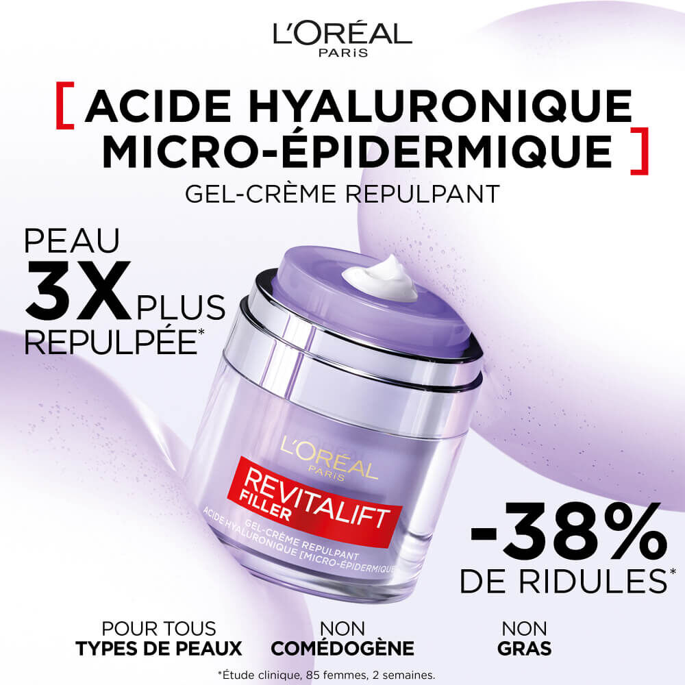 Gel-Crème Repulpant à l'Acide Hyaluronique Revitalift Filler