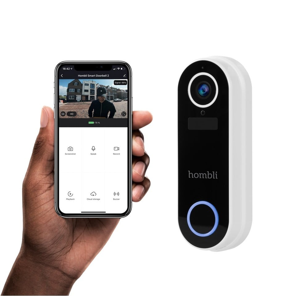 Hombli - Eco-Friendly Security Bundle: Hombli Smart Solar Cam 2K + Hombli Smart Doorbell Pack
