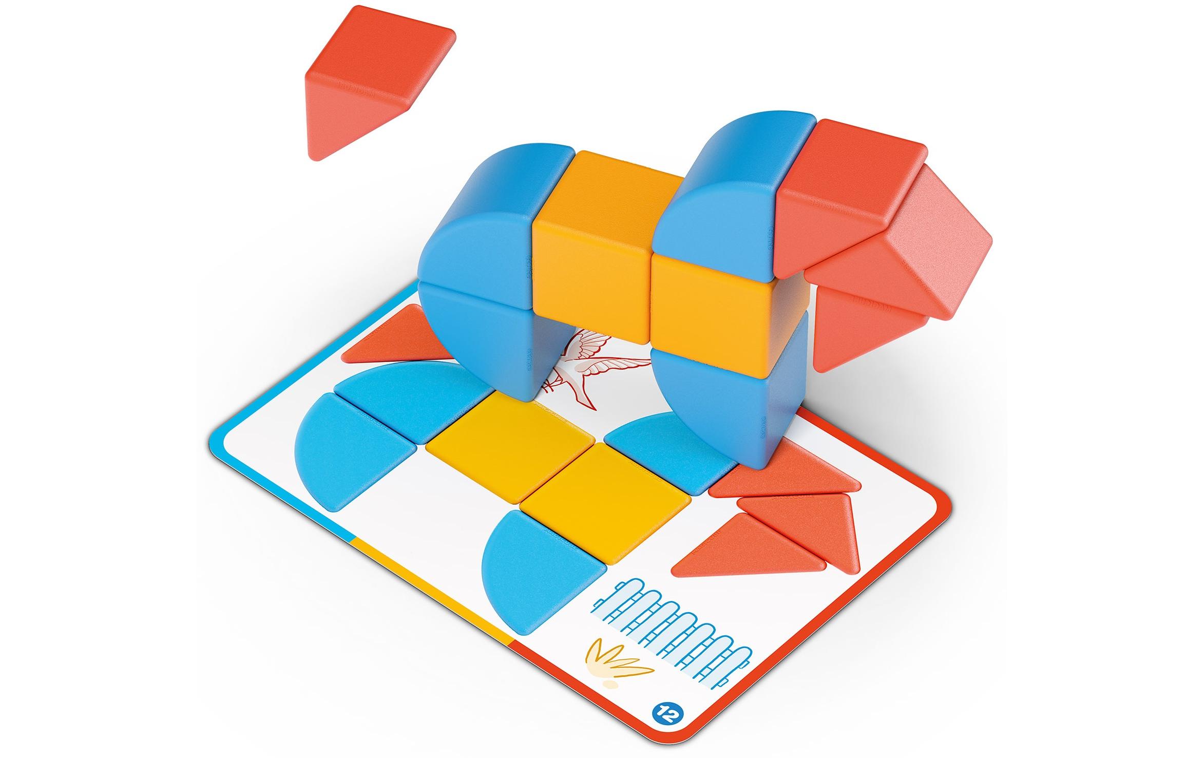 Bausteinmodell Magicube Blocks & Cards 16 TeileMagnetisches Bausteine-Set mit pädagogischem Wert