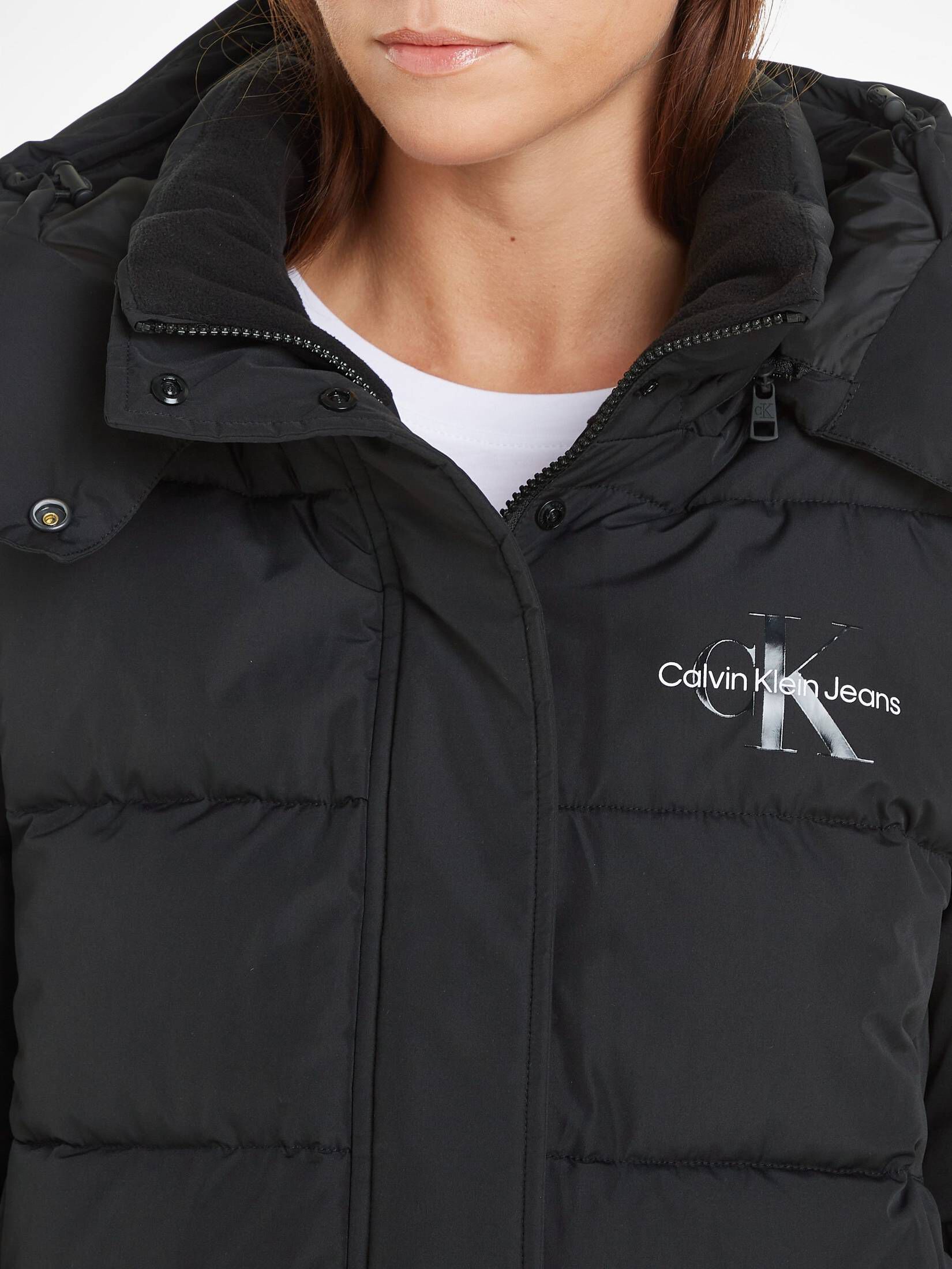 CALVIN KLEIN JEANS| Damen Steppjacke MONOLOGO NON DOWN SHORT PUFFER