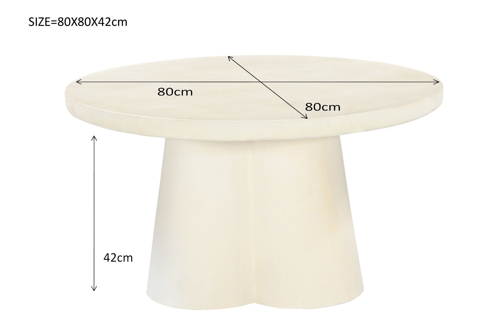 Salontafel Clubs Sandy ⌀80  x H42 cm