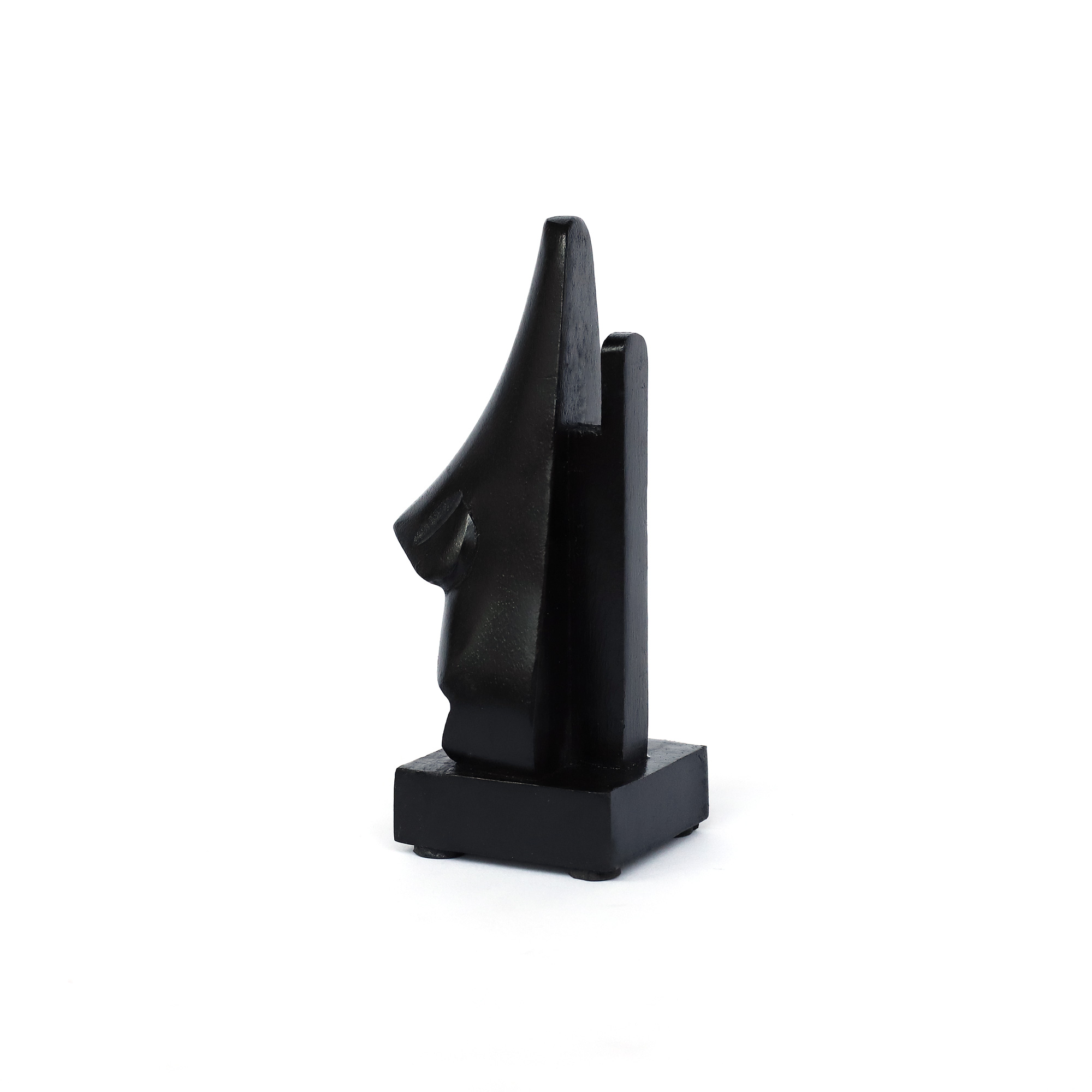 Brillenhalter 'Nose' schwarz, Mangoholz, H 17 cm, B 6 cm, L 6 cm von fischer's lagerhaus