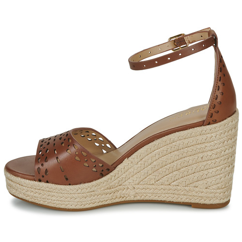 Lauren Ralph Lauren - HAANA-ESPADRILLES-WEDGE Cognac