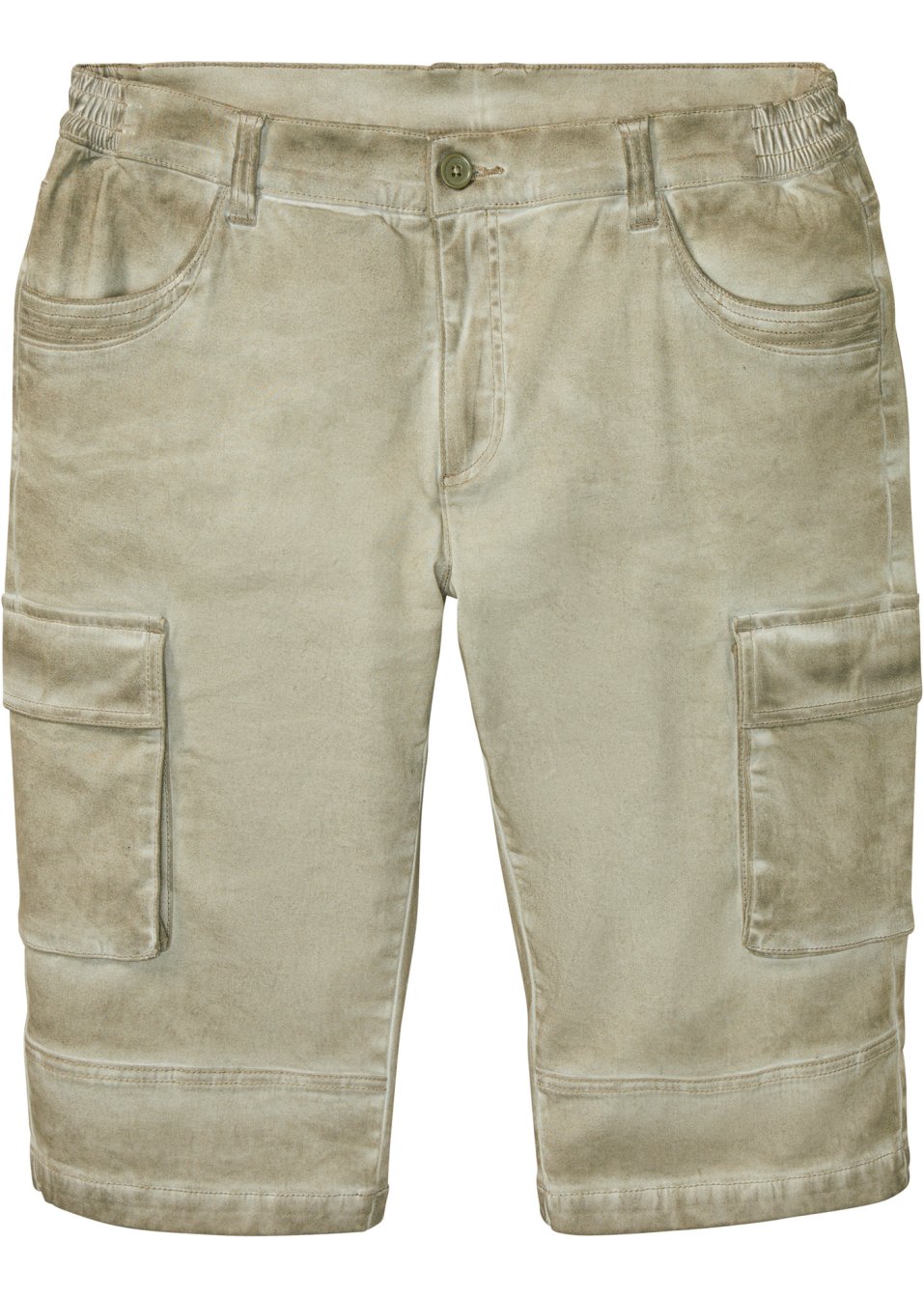 Bermuda long cargo extensible confort pour le ventre, Regular Fit