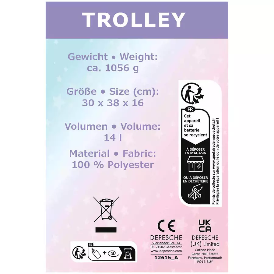 Depesche Schulrucksack Trolley Ylvi 18,5 x 31 x 44 cm bunt