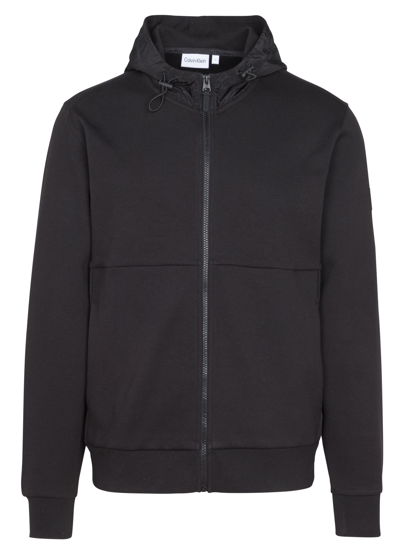 Sweat à capuche regular-fit zippé en coton mélangé | Gris