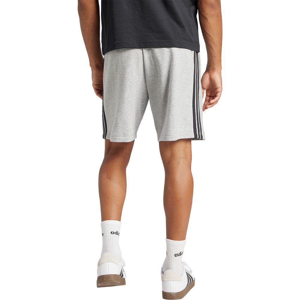 adidas Essentials 3-Streifen French Terry Shorts Herren medium grey heather