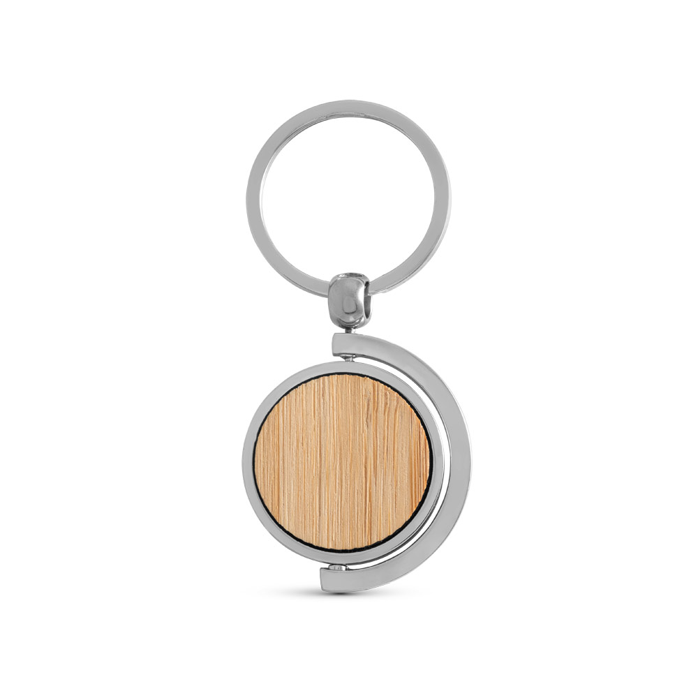 hi!dea 95071 - Porte-clés rond en bambou