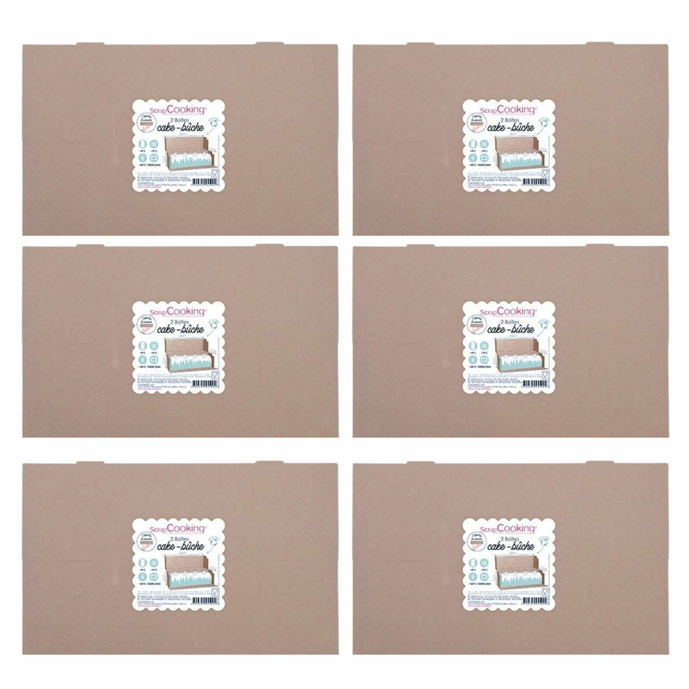 16 boîtes en carton pour bûche de noël 35 x 11 x 11 cm
