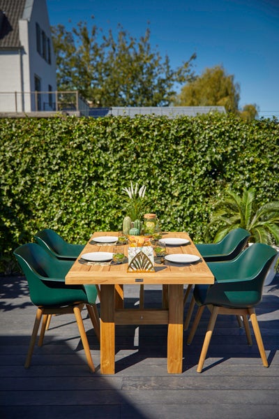 Hartman kuipstoel Sophie Studio donkergroen / teak