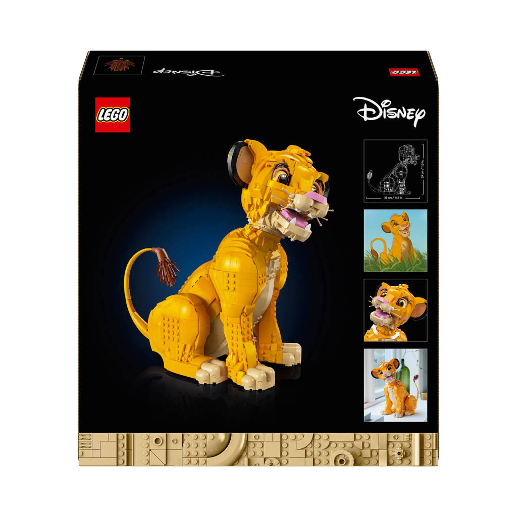 Lego Simba is een leuke bouwervaring en een geweldJonge Simba de Leeuwenkoning Decoratie Bouwpakket voor Volwassenen 43247