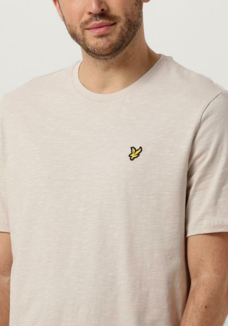 LYLE & SCOTT beige lyle & scott t-shirt slub t-shirt