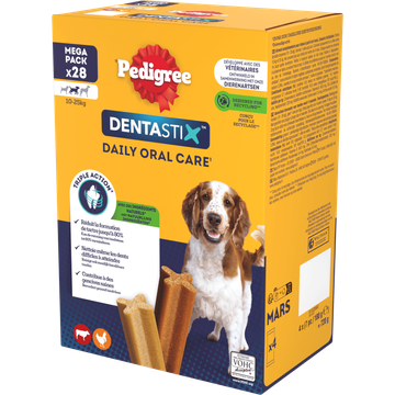 Pedigree Dentastix Medium Kauwstaaf - Gebitsverzorgende Hondensnack - 28 Stuks