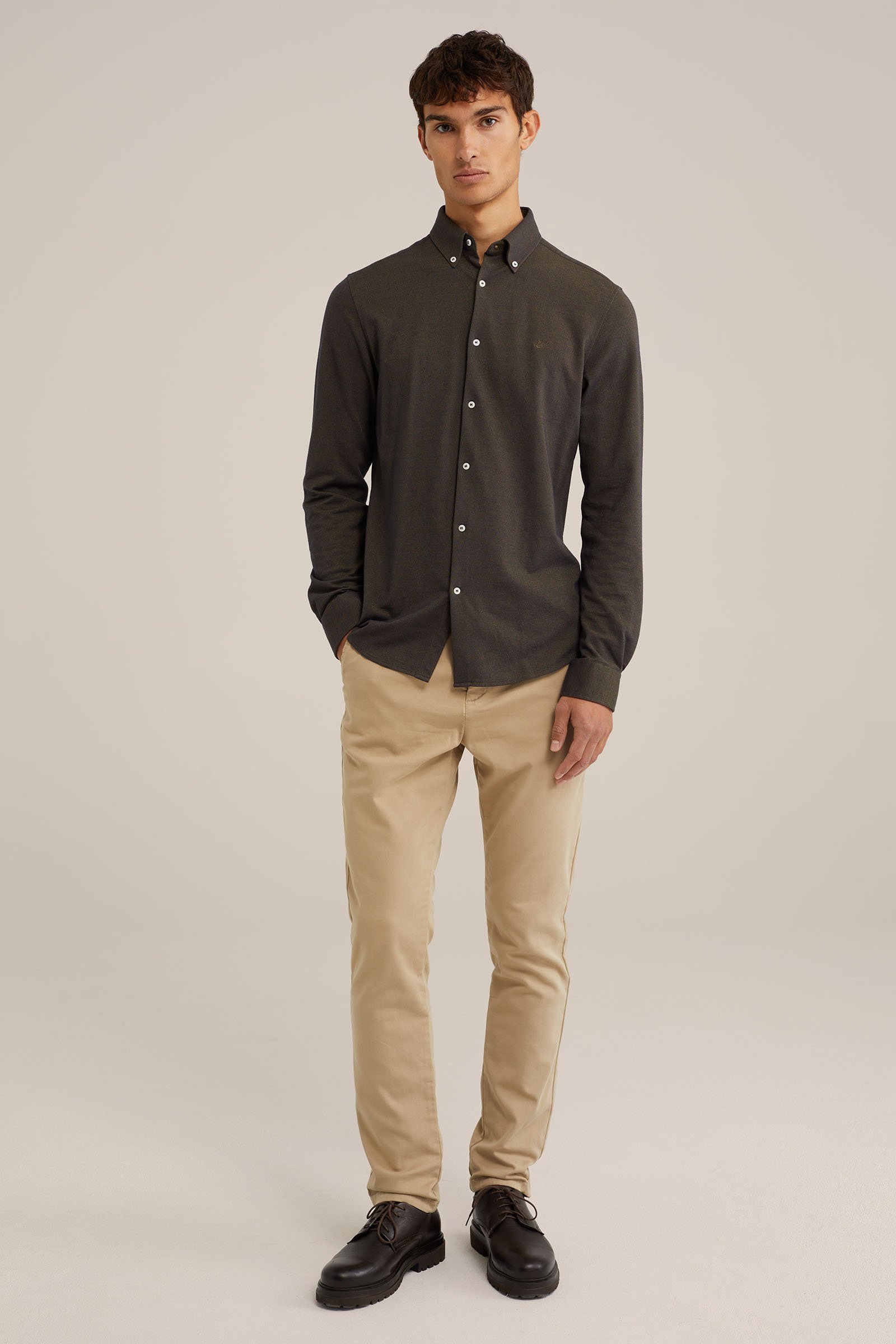 slim fit chino van jog kwaliteit Fundamentals Beige